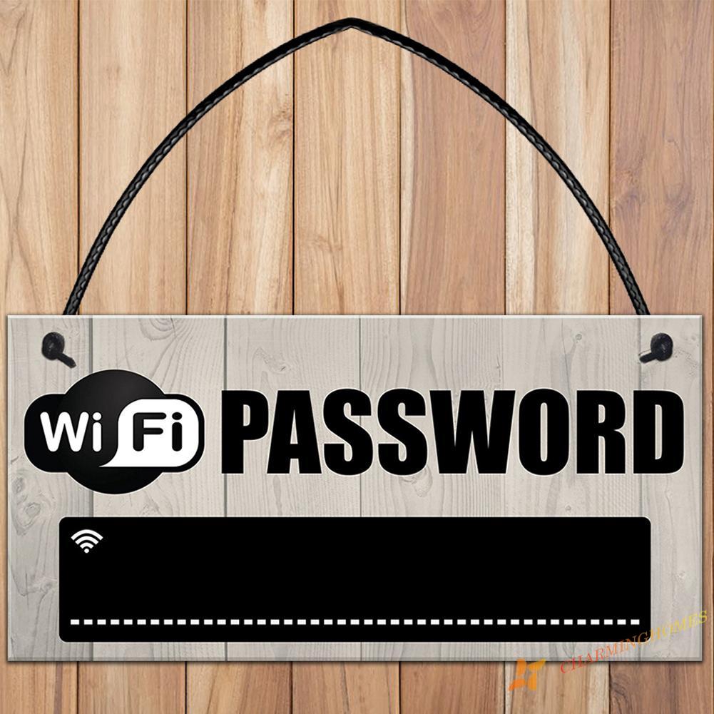 Biển hiệu chữ WiFi Password bằng gỗ trang trí cho quán net