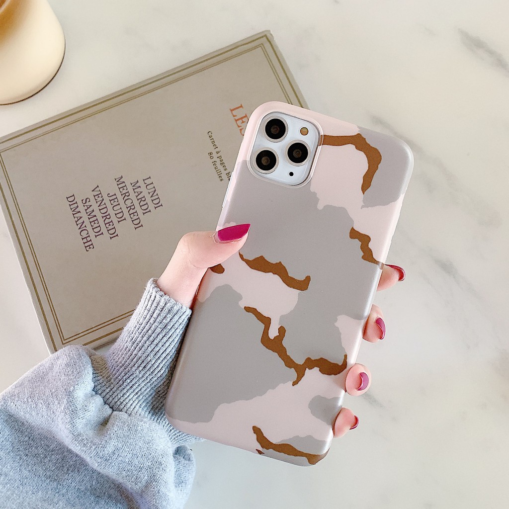Ốp Điện Thoại Silicon Mềm Họa Tiết Rằn Ri Quân Đội Sang Trọng Cho iphone 11 12 pro Max X XS Max XR 7 8 Plus