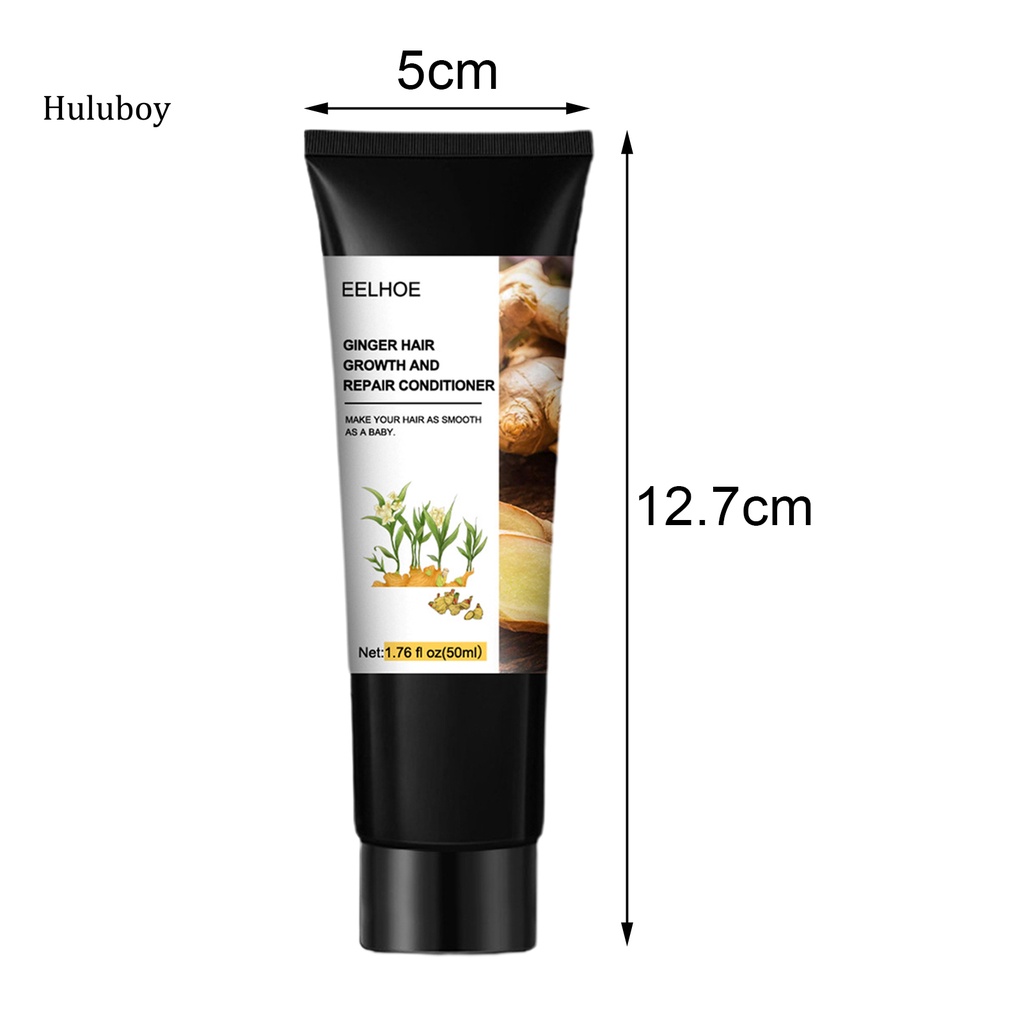 Huluboy- Portable Hair Growth Conditioner Ginger Soften Hair Scalp Care Growth Conditioner Easy to Use for Salon