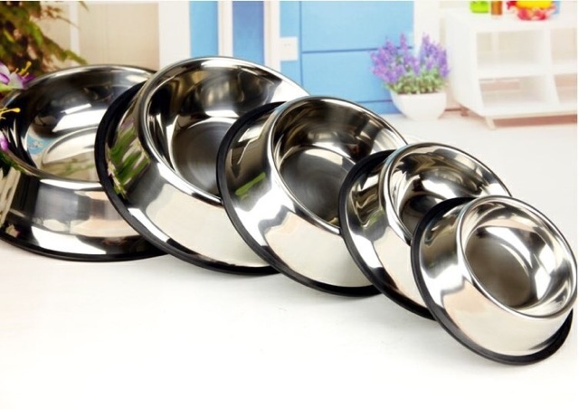 Bát Ăn Inox Đế Chống Trượt Cho Chó Mèo