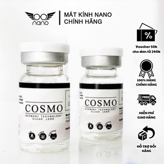 Kính áp tròng, lens trong suốt NANO COSMO KOREA cho mắt nhạy cảm có độ cận từ 0 đến 15 độ