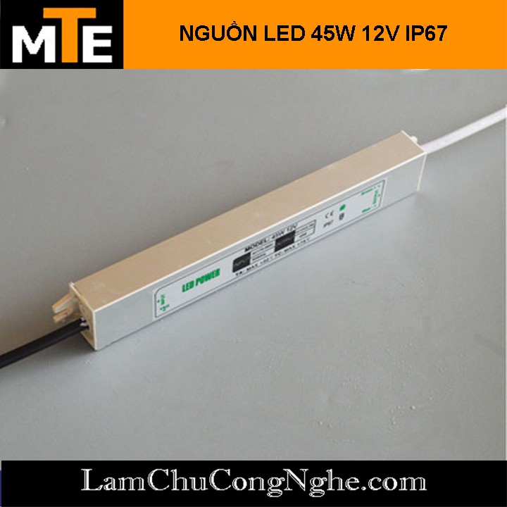 Nguồn led 12V 45W chống nước sử dụng cho led gương ...