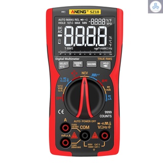 Đồng hồ vạn năng kỹ thuật số Aneng Sz18 Đếm 9999 Đếm T-Rms Lcd Ac / Dc cao cấp