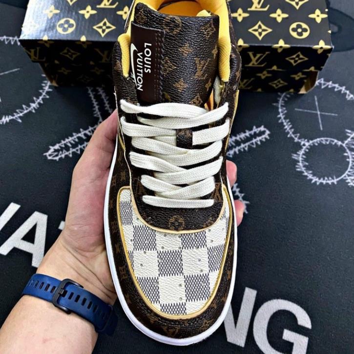 Giày thể thao AF1 LV Da Nâu Trắng + Các Màu  Giầy Air Force 1 Low Lvvv nam nữ cực chất hàng FullBoxBill