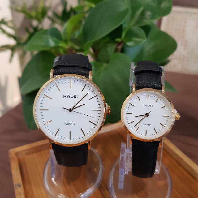 Đồng hồ nam, nữ dây da Halei Platium thời thượng phong cách sang trọng | BigBuy360 - bigbuy360.vn