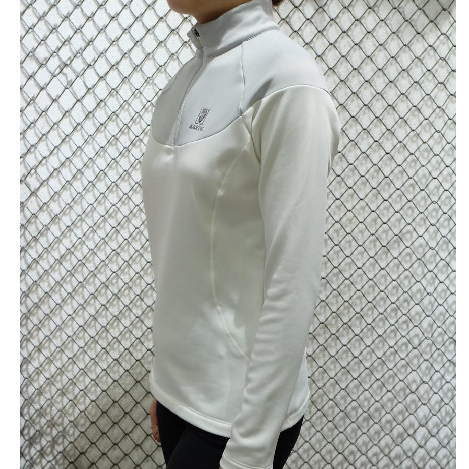 Áo nỉ nữ thể thao giữ ấm, thoáng khí 1/4 Zip Black Yak E SCALAR