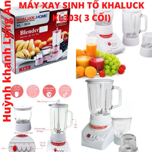 MÁY XAY SINH TỐ KHALUCK KL303 1,25L ( 3 CỐI )