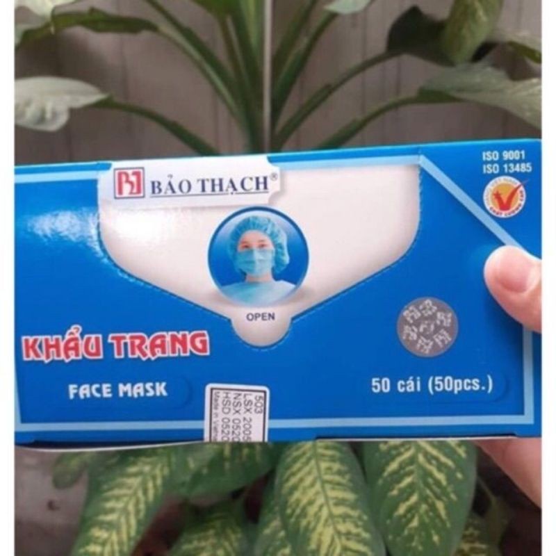 ✅ [HÀNG THẬT!] Khẩu Trang Y Tế- Bảo Thạch (3 Lớp - Hộp 50 Cái) -VT0612