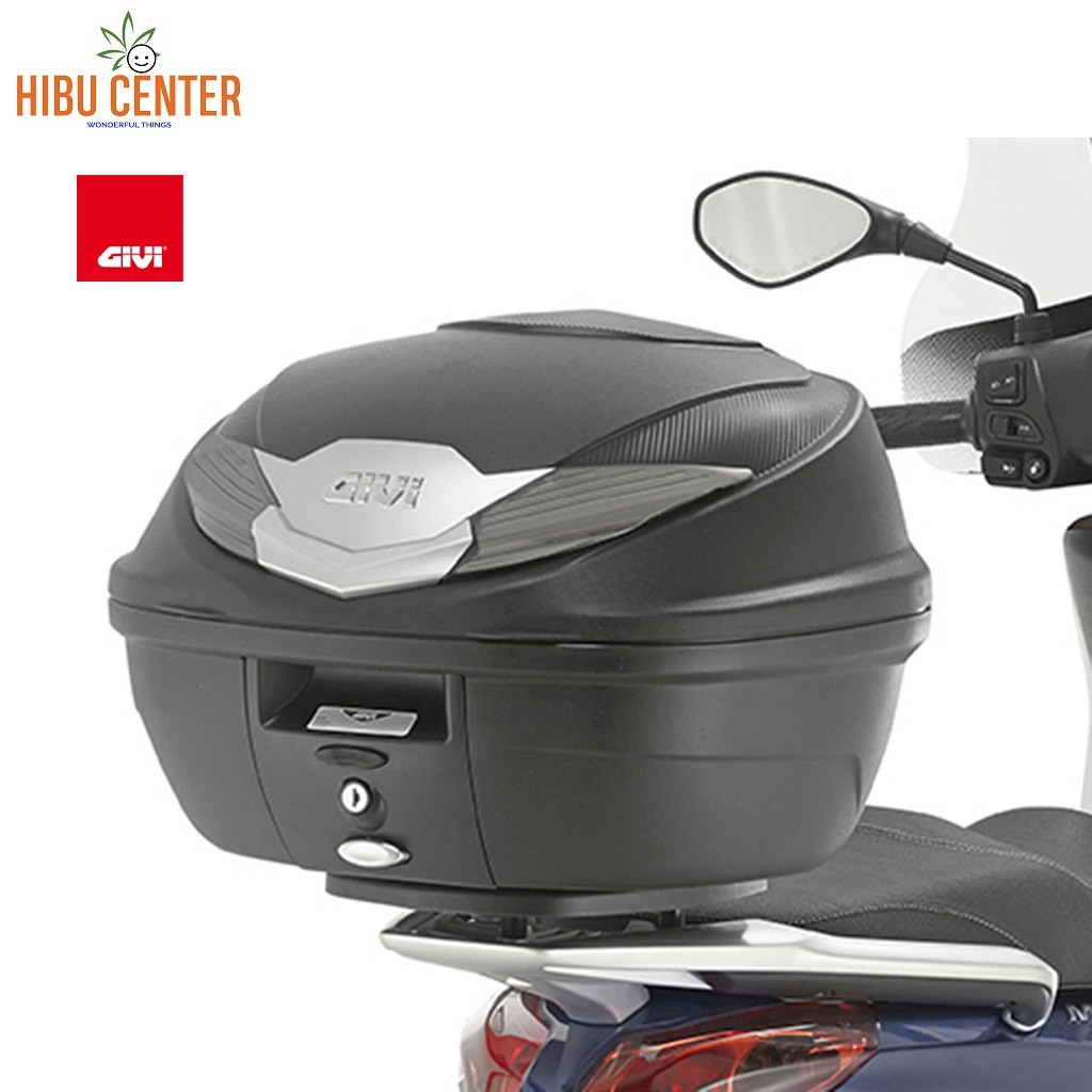 Thùng Givi B360N/ B360NT Công Nghệ Monolock Phản Quang Đỏ/ Xám Khói Đi Kèm Đế Đệm Gắn Sau Xe Máy Tay Ga Motor CHÍNH HÃNG