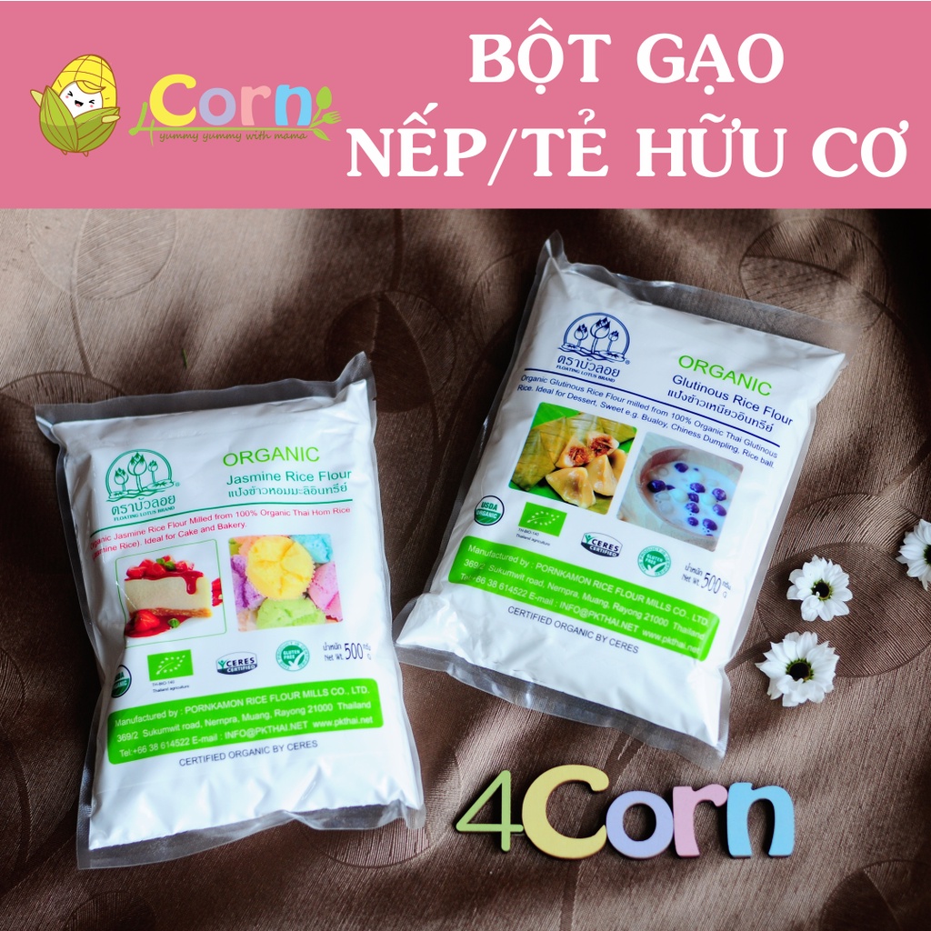 Bột gạo tẻ/nếp hữu cơ Floating Lotus - Cho bé 5m+