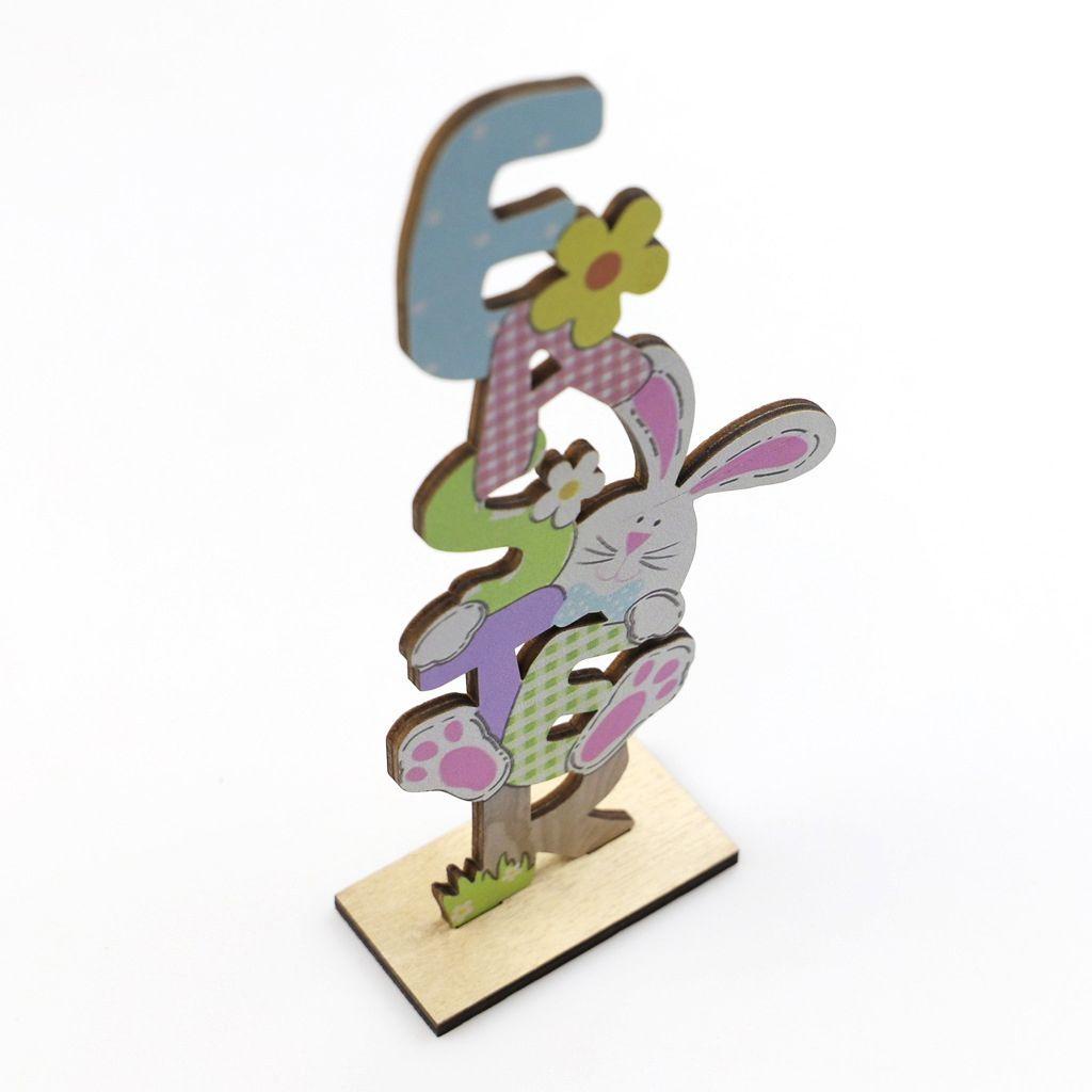 YIYU Phụ Kiện Trang Trí Bằng Gỗ Hình Thỏ Không Mặt Có Thể Tái Sử Dụng