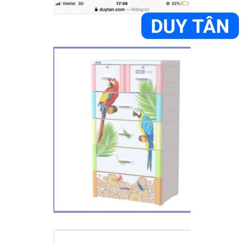 Tủ nhựa Duy Tân Tabi L cỡ to nhất 5 tầng 6 ngăn NHIỀU MẪU( nguyên thùng chưa lắp, rất gọn nhỏ)