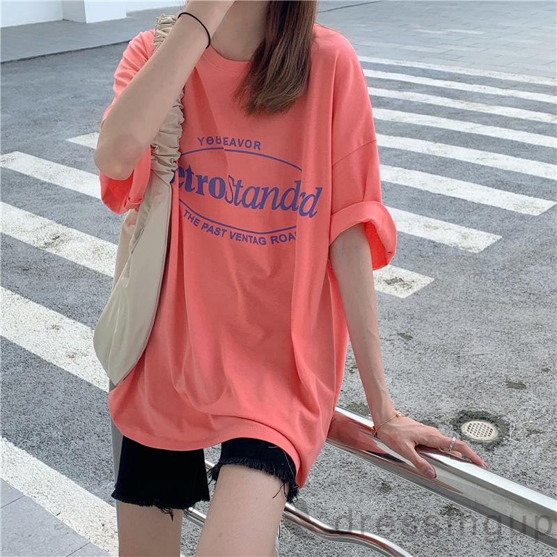 Áo Thun Nữ Tay Ngắn Dáng Rộng In Chữ Cá Tính