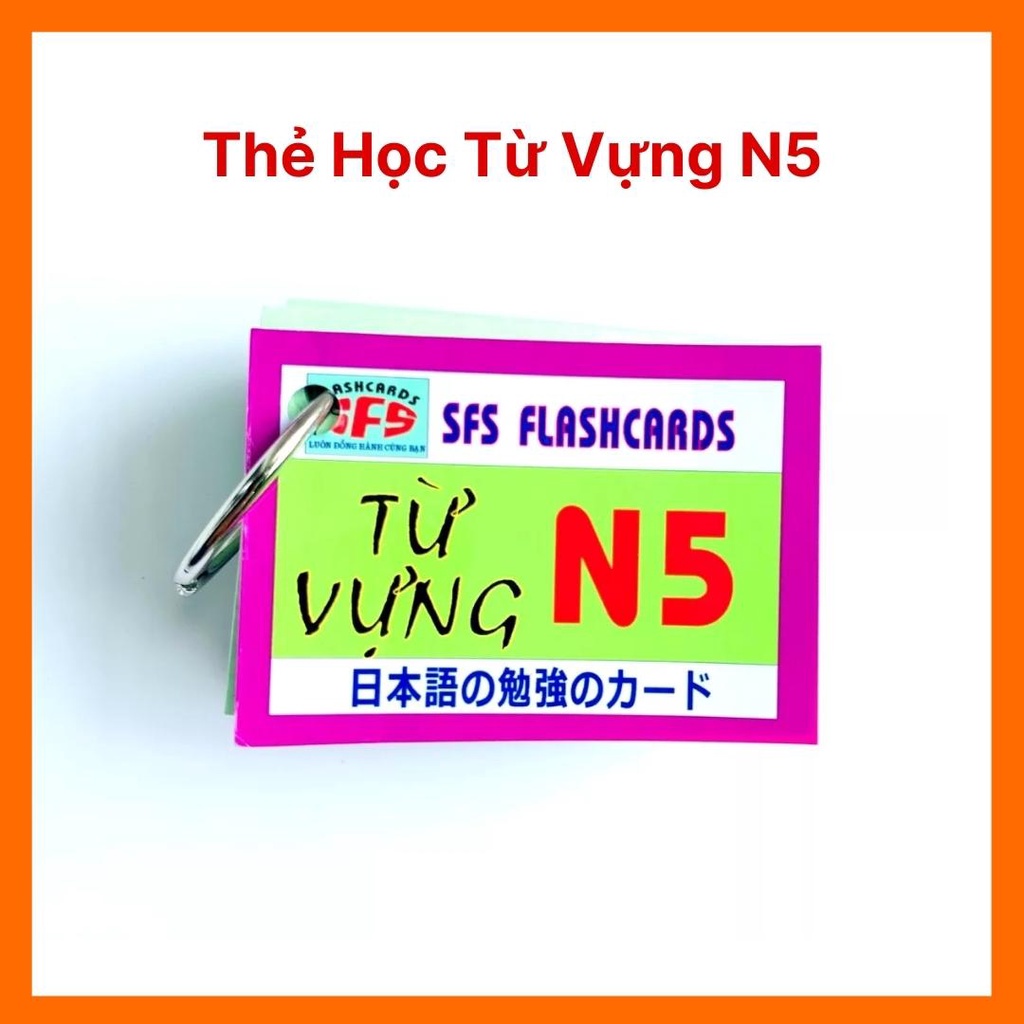 Thẻ Học Từ Vựng Tiếng Nhật N5 - Flashcard Từ Vựng N5 (1 Tập)