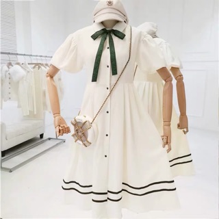 Đầm midi tiểu thư dáng xoè korea
