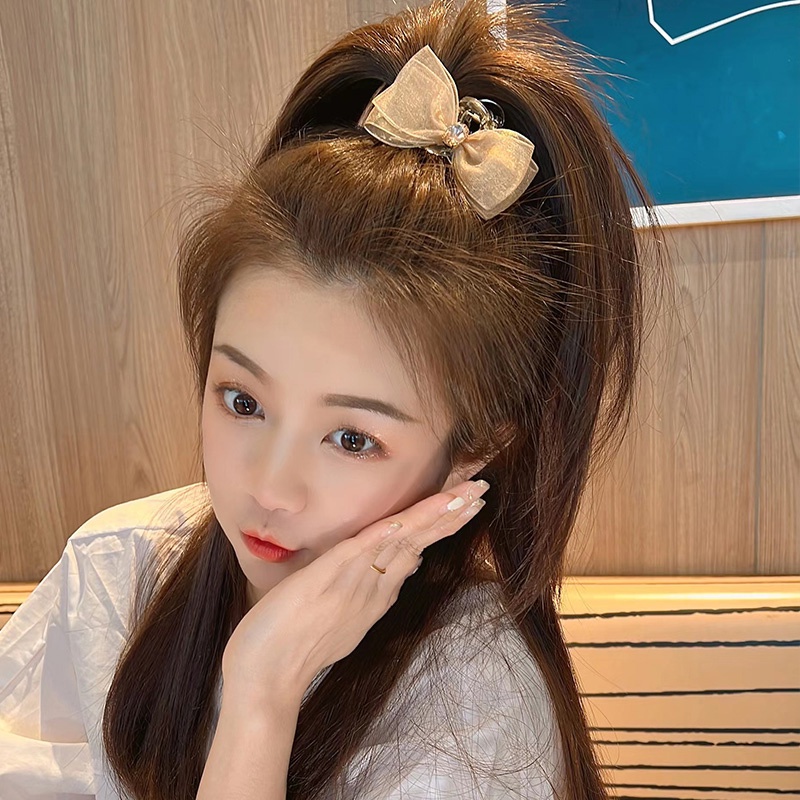 Kẹp Tóc Nơ Lưới Hai Mặt Phong Cách Mới Cho Nữ