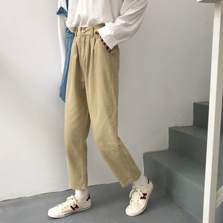 Quần Kaki Cạp Cao Phối Lưng Chun