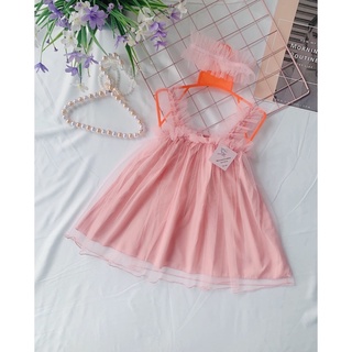 ❤️ Váy tutu hồng 2 lớp phối lưới vuông cho bé gái🌹