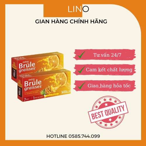 Nước Detox Milica Extra Brule Graisses 7 ống vị Cam Dứa thơm ngon