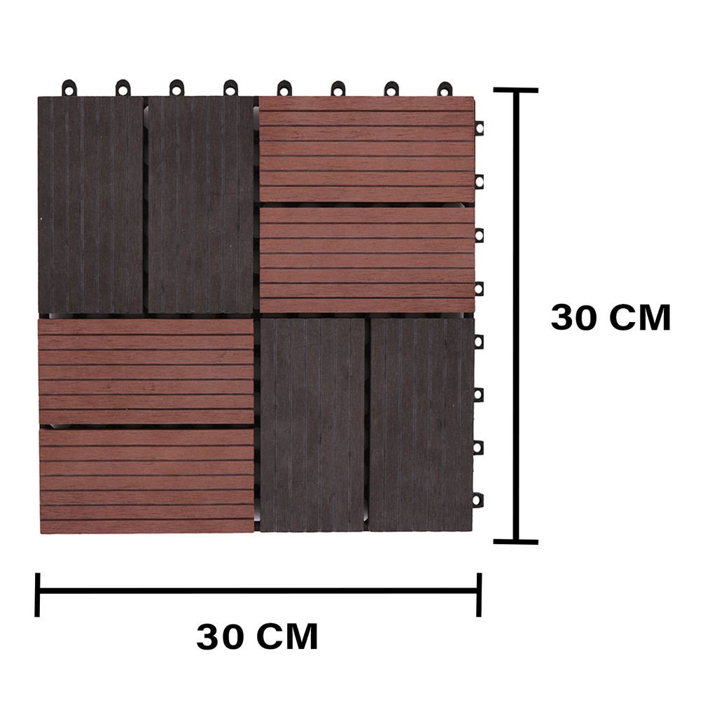 HomeBase SPRING Tấm lót sàn giả gỗ bằng nhựa PVC PARQUET Thái Lan 30x30 cm