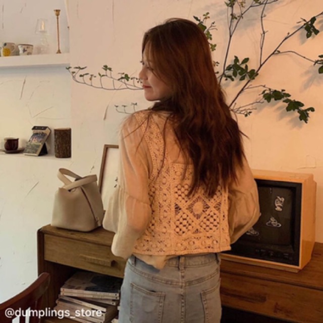 Set áo voan + áo len