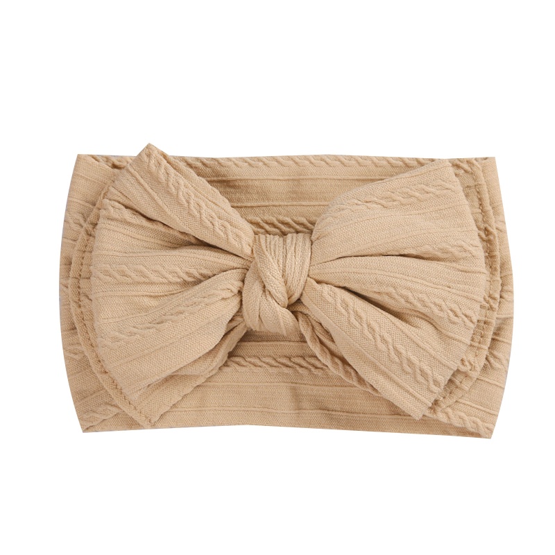 Băng Đô Quấn Đầu Bằng Nylon Co Giãn Thắt Nơ Cho Bé Gái Sơ Sinh