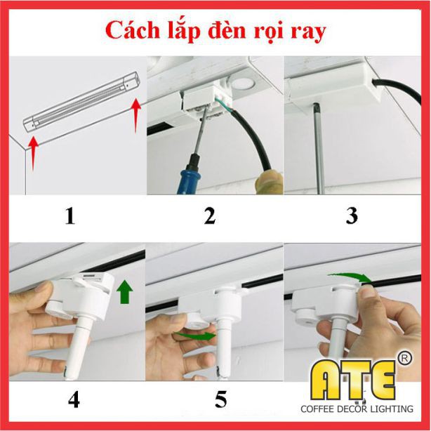 Đèn rọi ray - ĐÈN CHIẾU ĐIỂM - MẮT LED - ĐÈN THANH RAY COB 10W - MSP: ATE-505