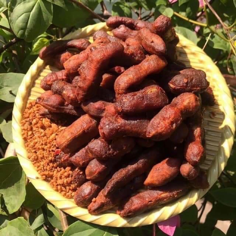 [FREESHIP] Me lào sấy muối ớt, me đường muối ớt hũ 500g