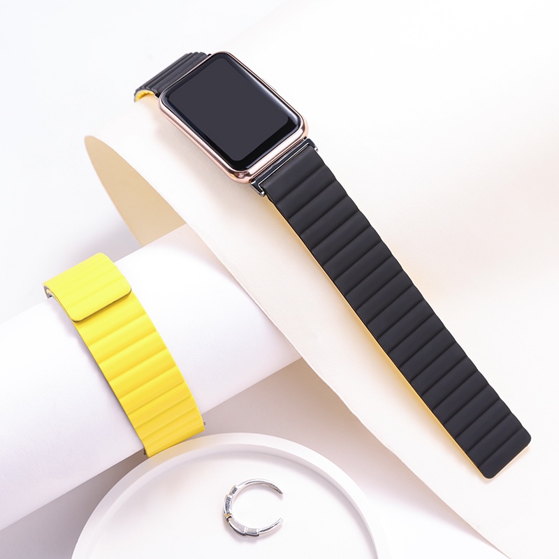 Dây Đeo Silicone Khóa Nam Châm Cho Đồng Hồ Thông Minh Huawei Watch Fit 2