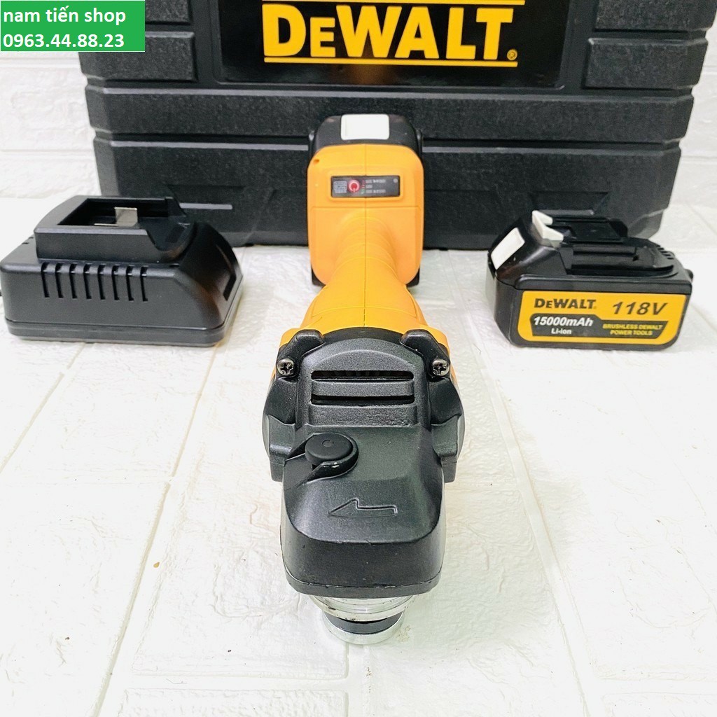 MÁY MÀI PIN DEWALT 88 - 118V LOẠI KHÔNG CHỔI THAN, CÓ ĐIỀU CHỈNH VÒNG TUA