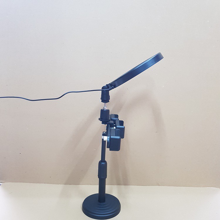 Đèn Livestream 16cm, Đèn Livestream Để Bàn Cao 55cm Có 2 Giá Đỡ Điện Thoại Quay Video, Livestream, Tiktok, Mẫu Mới 2020