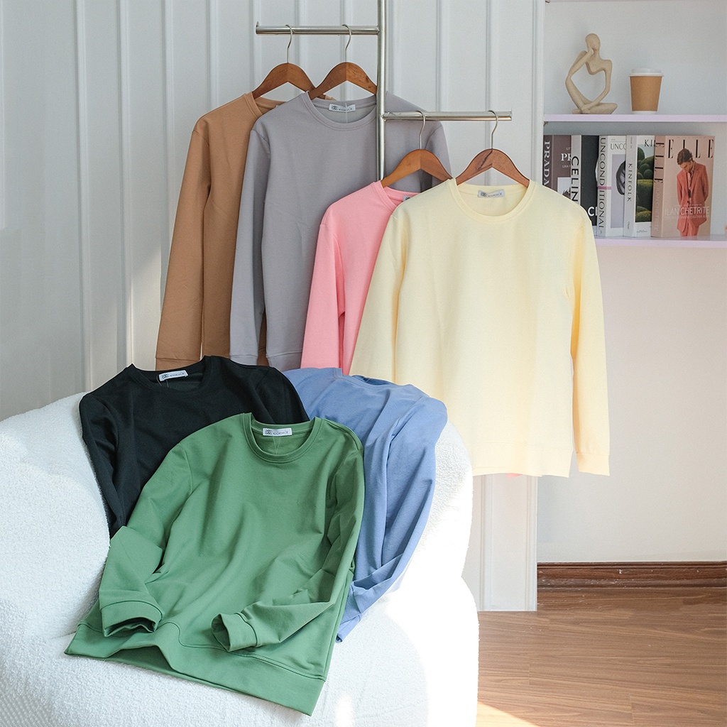 Áo Sweater nam trơn Độc menswear, chất liệu nỉ da cá form unisex 7 màu phong cách Hàn Quốc - AT258