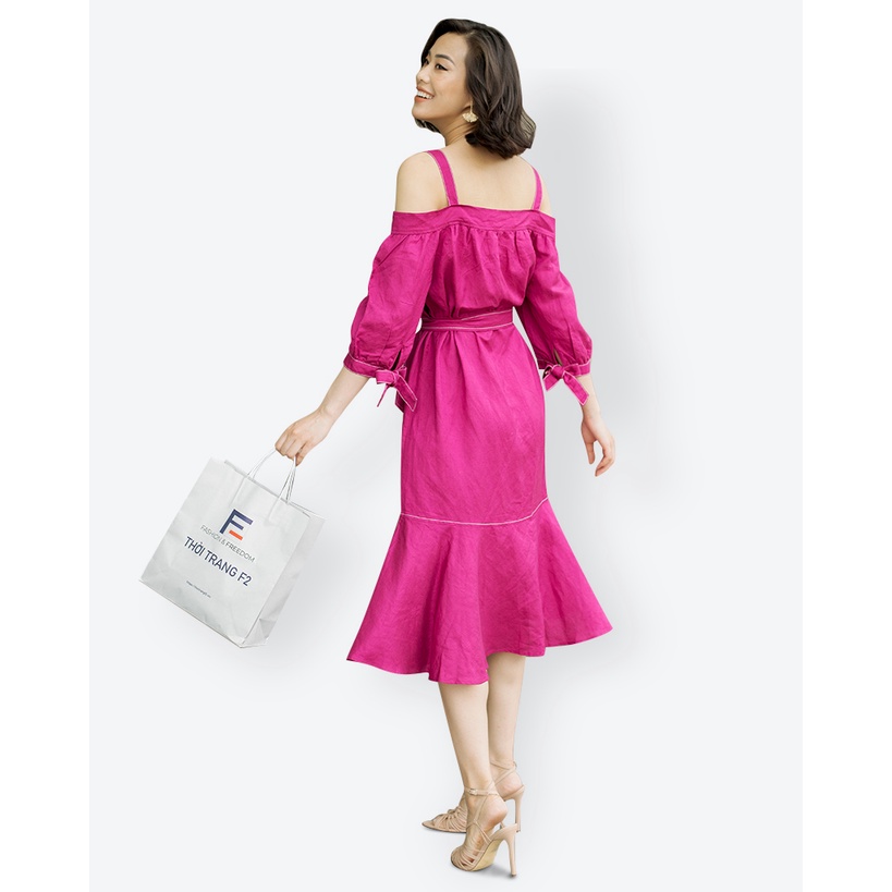 Đầm Linen Nữ màu Tím New Tune F2 Fashion &amp; Freedom