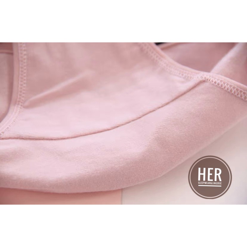 Quần Lót Nữ Cotton Cao Cấp Đẹp Thấm Hút Mồ Hôi Kháng Khuẩn Họa Tiết Chữ Dễ Thương CT04 - Her Sleepwear | BigBuy360 - bigbuy360.vn
