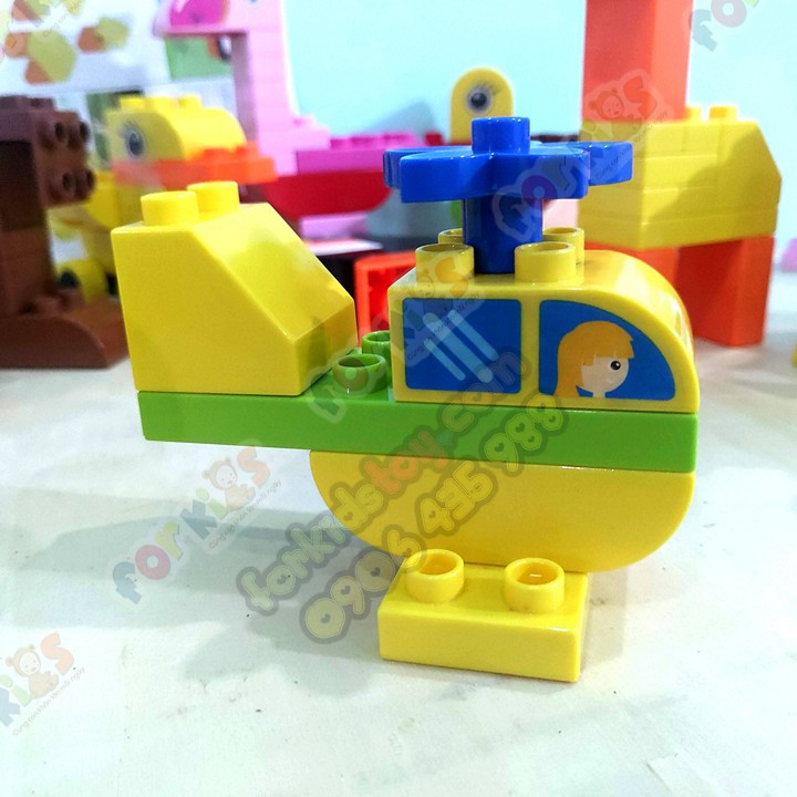 Mô hình lắp ráp con vật, Lắp ráp mô hình, 137 chi tiết công viên động vật, đồ chơi cho bé