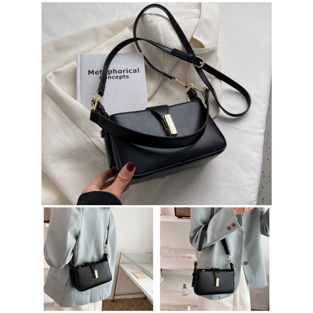 Túi Xách Nữ Đeo Chéo Dáng Vuông Thiết Kế Đơn Giản Đi Làm Dự Tiệc Thời Trang Cao Cấp - T19175