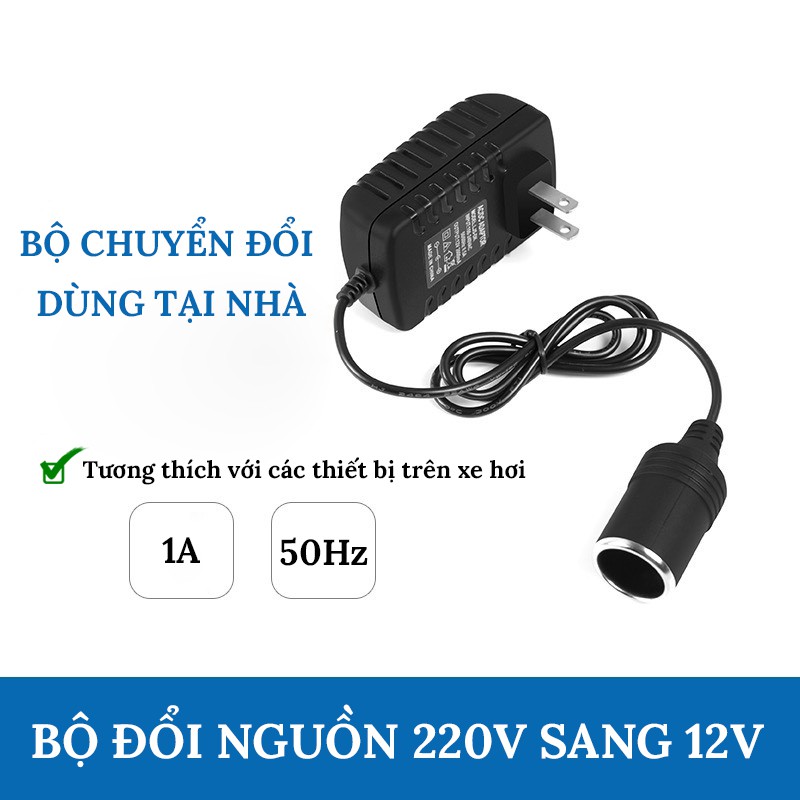 Bộ Đổi Nguồn 220V Sang 12V Cắm Tẩu Ô Tô VERSION 2