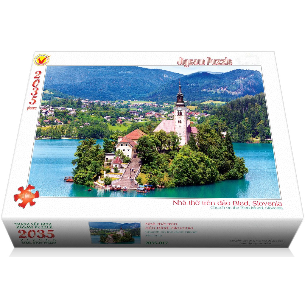 Bộ tranh xếp hình jigsaw puzzle 2035 mảnh – Nhà Thờ Đảo Bled