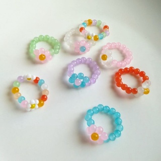 [Vòng handmade] Nhẫn hạt cườm, hạt đá handmade siêu xinh:33