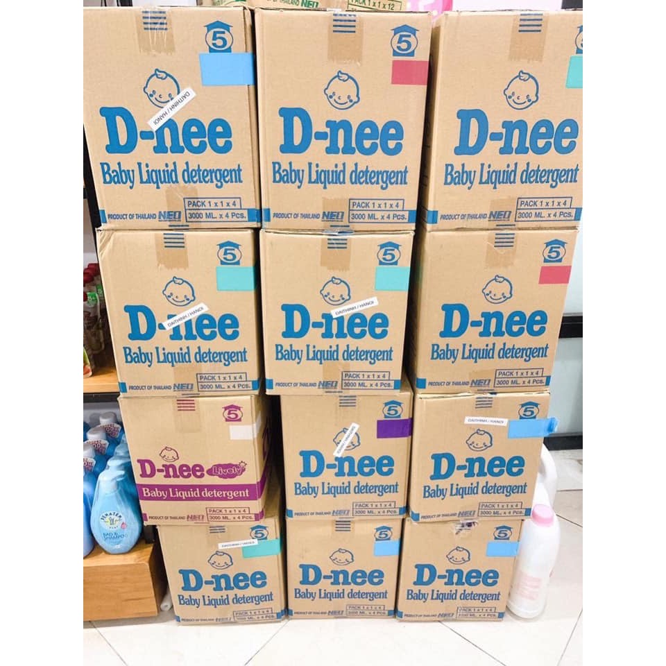 NƯỚC GIẶT DNEE THÁI - TRẺ SƠ SINH - Trắng - Xanh - Hồng - Tím