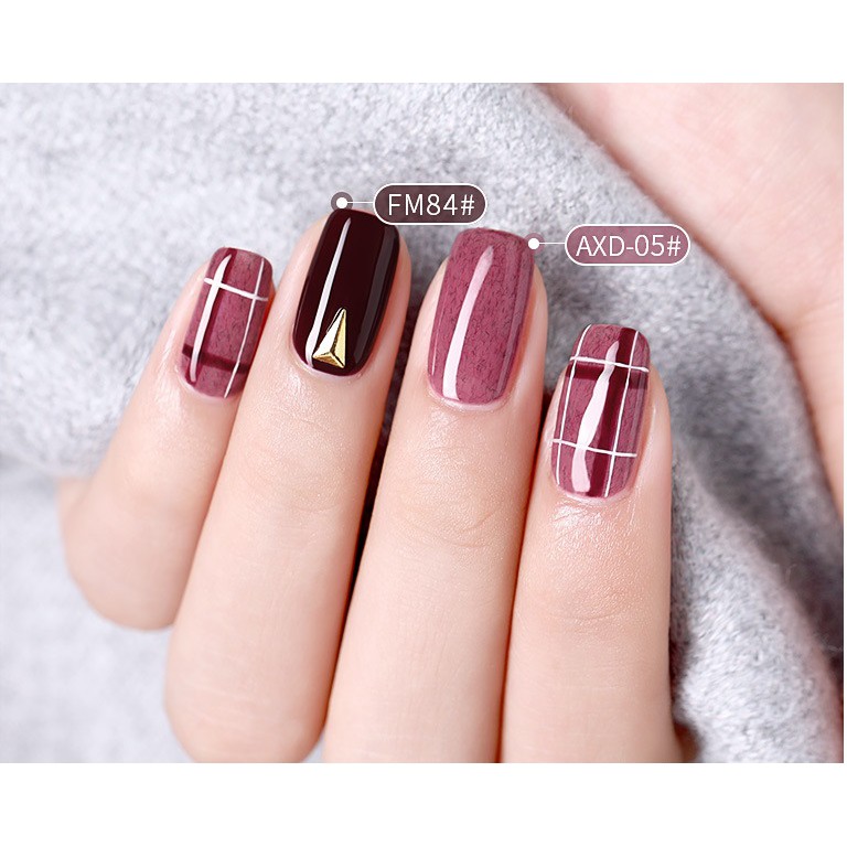 Sơn móng tay gel sơn nail Sơn gel AS dùng máy hơ gel tone màu dưới dạng sơn lông độc lạ NAIL SUZY mã AXD 15ml