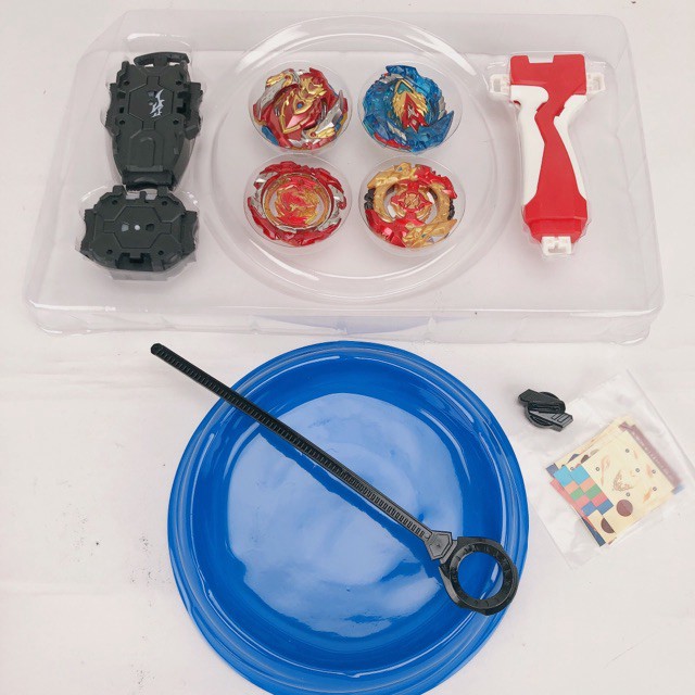 Bộ đồ chơi 4 Quay Beyblade và bàn đấu - Video,hình ảnh thật