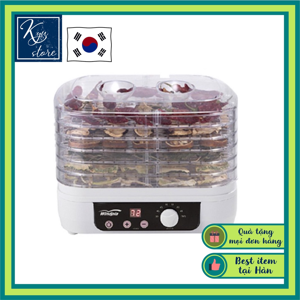 [Hàng chính hãng] Máy sấy khô hoa quả, thực phẩm, đồ ăn gia đình tiện lợi 6 tầng Hàn Quốc WINDPIA