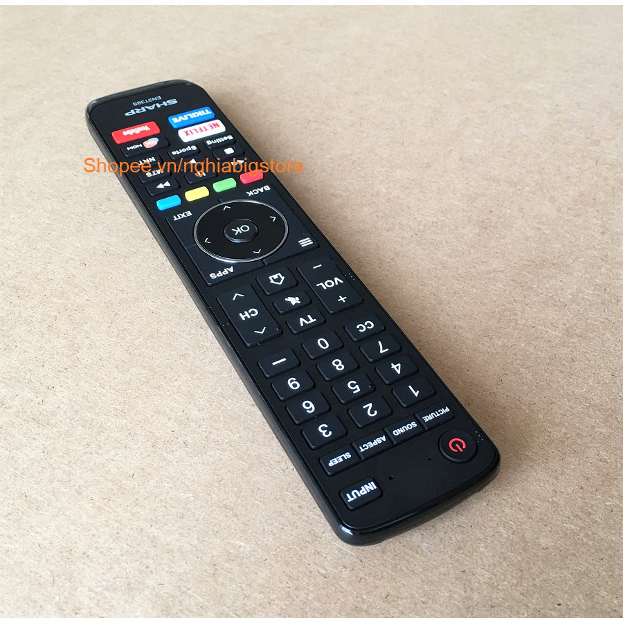 Remote Điều Khiển Smart TV, Internet TV, TV Thông Minh SHARP EN3T39S - NowShip, Grab Tp.HCM