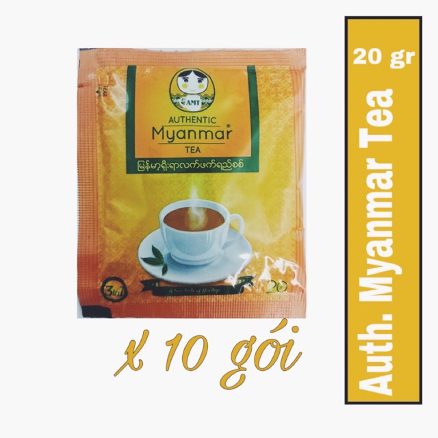 Combo 10 gói trà sữa Authentic Myanmar (Date: 12/2021)