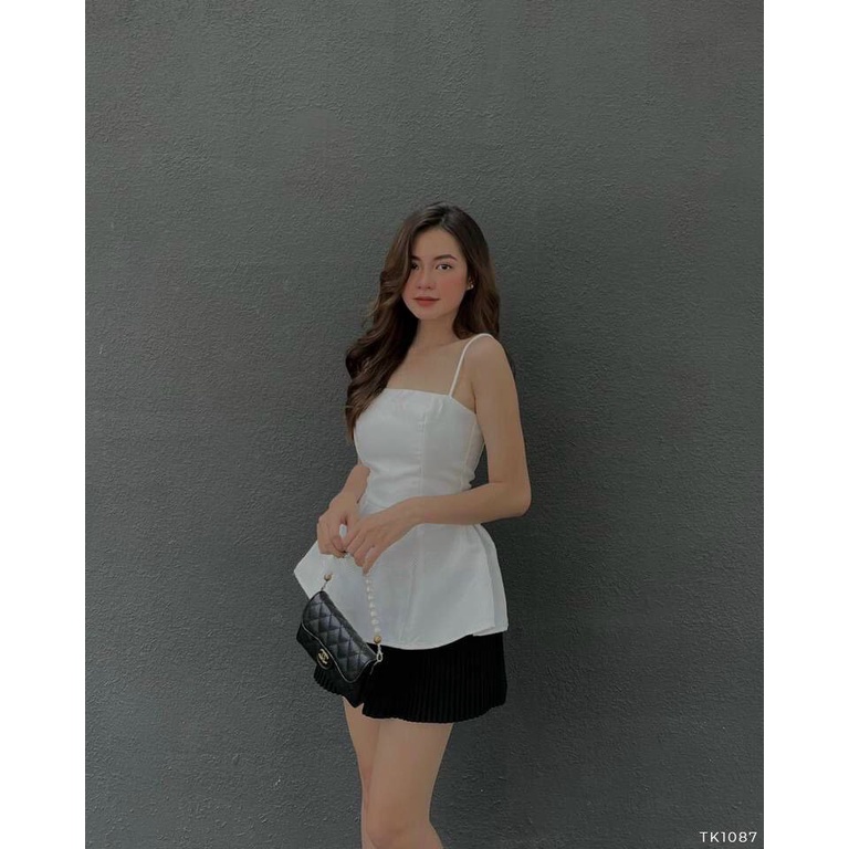 LIKEHER - ÁO 2 DÂY PEPLUM A01