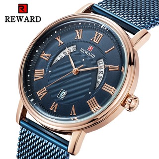 (CHÍNH HÃNG) Đồng hồ nam REWARD RD02 Lịch ngày sang trọng doanh nhân, dây hợp kim thép cao cấp