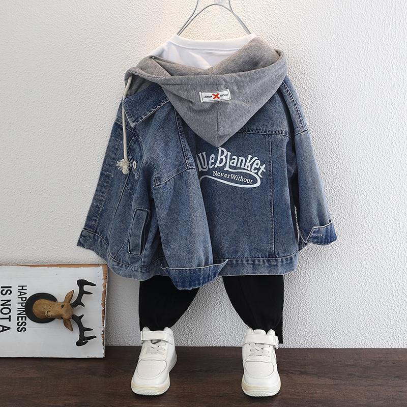 Áo Khoác Denim Thời Trang Mùa Thu Phong Cách Hàn Quốc Cho Bé Trai 2021