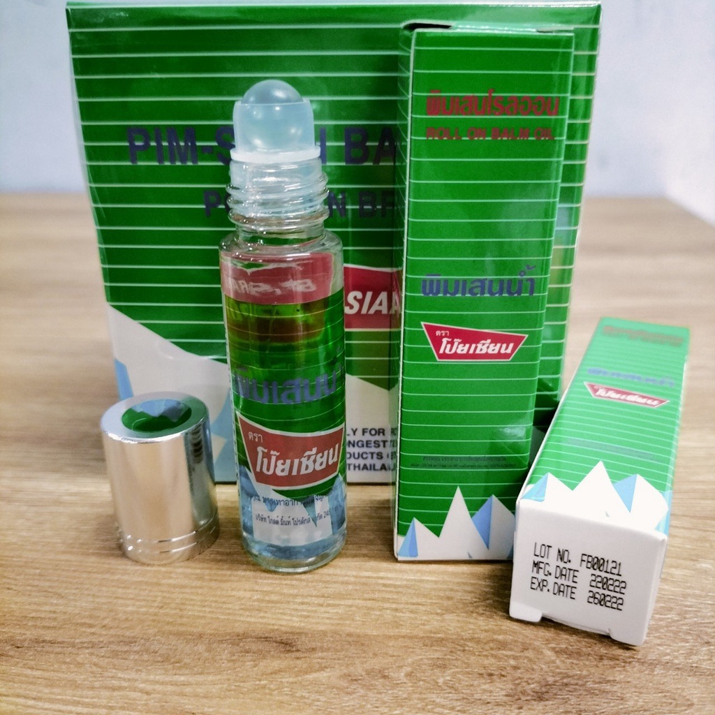 Dầu Lăn Thảo Dược Pim-Saen Balm Oil Poy-Sian 10cc Thái Lan - Mẫu Mới