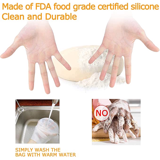 Túi Nhào Bột Bằng Silicone Không Độc Hại Đa Năng Tiện Dụng
